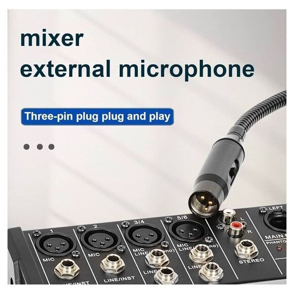 Depusheng DJ Mic Professional XLR Gooseneck Microphone for Stage W/Switch 18.9” - Picture 6 of 11